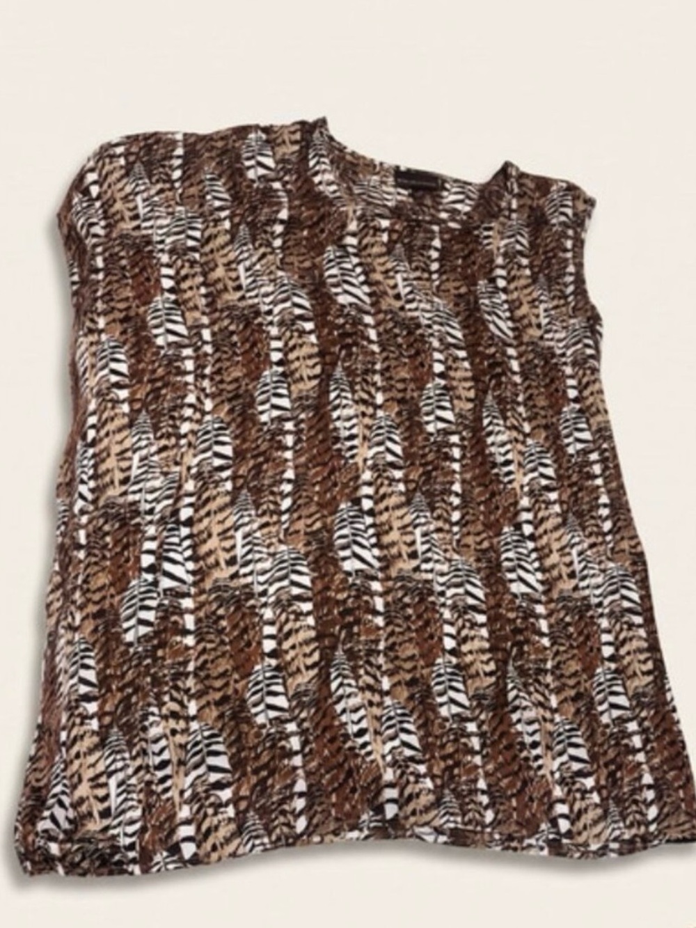 Dana Buchman Multicolored Sleeveless Top Animal Print
